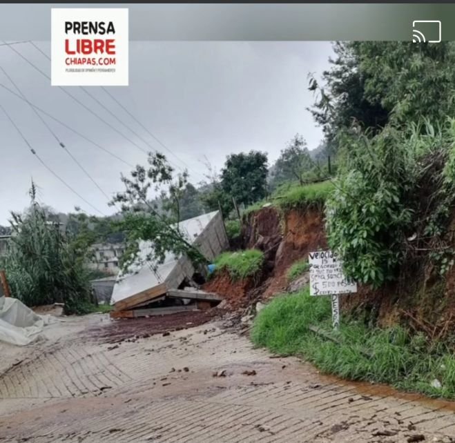 Deslave destruye vivienda en Chenalhó 