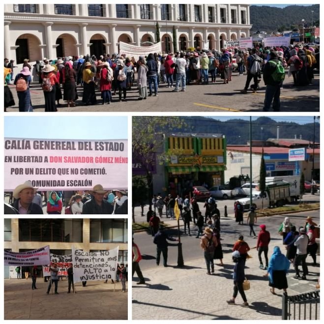 Habitantes de el Escalón marchan para pedir cancelación de órdenes de aprehensión