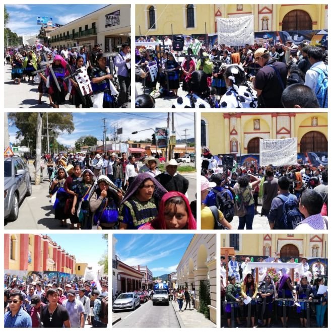 Marchan sobrevivientes de la masacre de Acteal en San Crist&oacute;bal