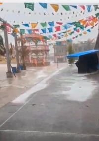 Fuerte granizada y r&aacute;fagas de viento azota a Zinacant&aacute;n