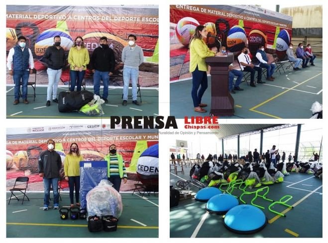 Región Altos recibe material deportivo de CEDEM