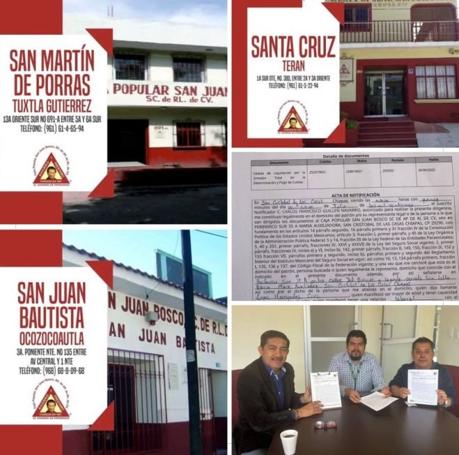 Por deuda de 32 millones de pesos, el IMSS embarga 3 propiedades a la Caja Popular San Juan Bosco