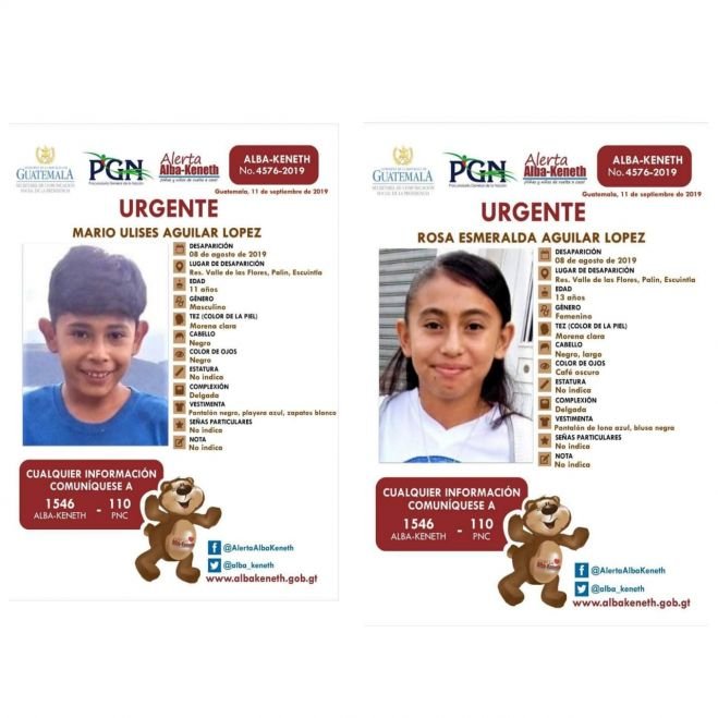 Consulado de Guatemala solicita apoyo para localizar a dos menores desaparecidos