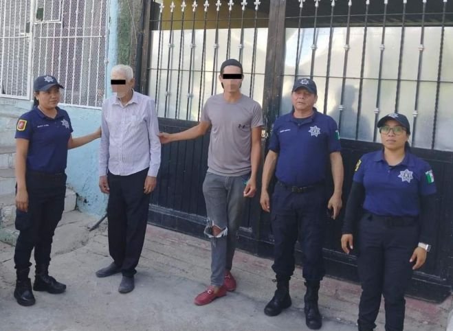 Policía Municipal localiza adulto mayor y lo entrega sano y salvo con familiares