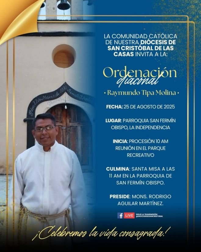 Ordenarán a nuevo sacerdote en la Independencia 