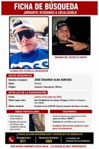 Buscan a hombre desaparecido tras arribar a Chiapas