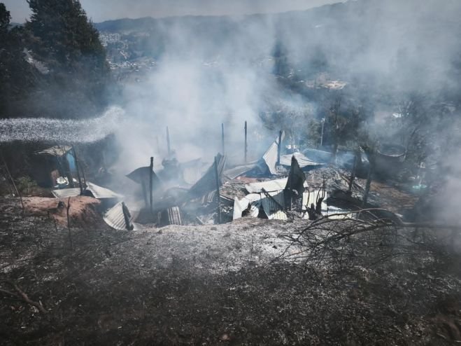 Incendio consume vivienda en comunidad de San Cristóbal