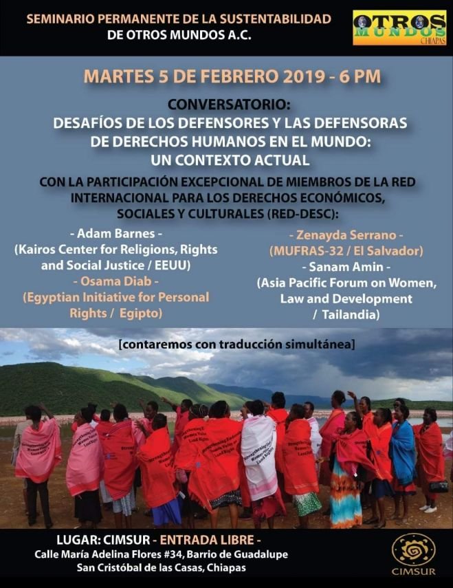 Conversatorio &quot;Desafíos de los defensores y defensoras de derechos humanos en el mundo&quot;