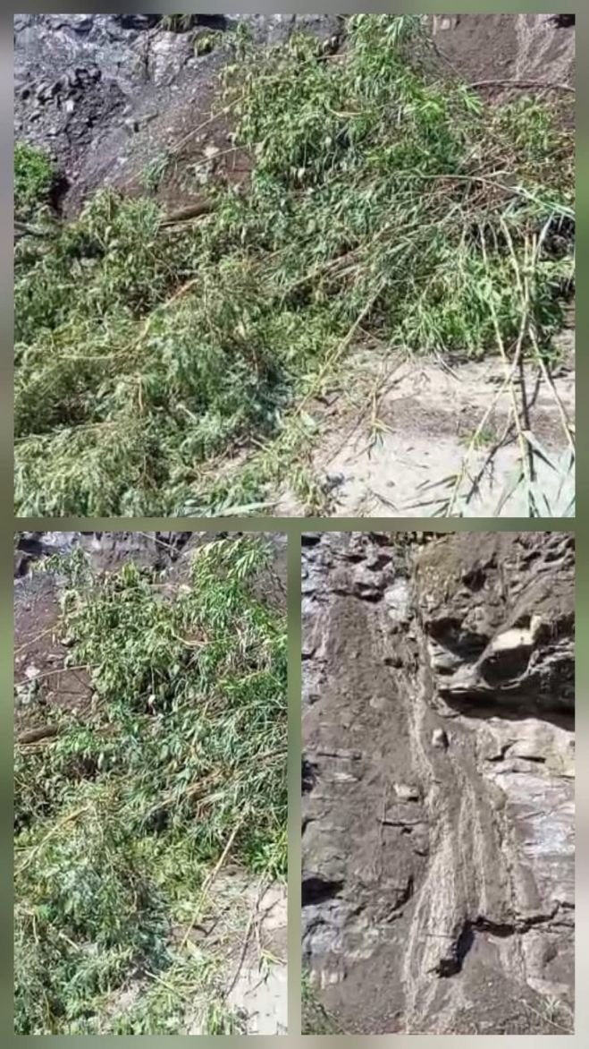 Derrumbe bloquea carretera en Chenalhó