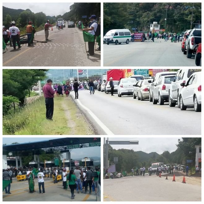 Con bloqueos simult&aacute;neos en la entidad conmemoran natalicio de Emiliano Zapata