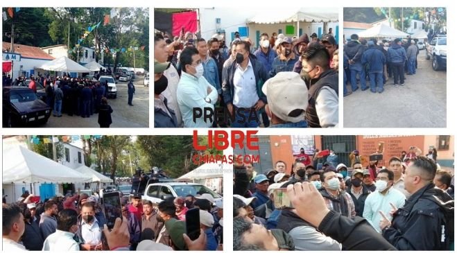 A pesar de la presencia policiaca, sindicalizados  impiden restablecer el servicio de agua potable