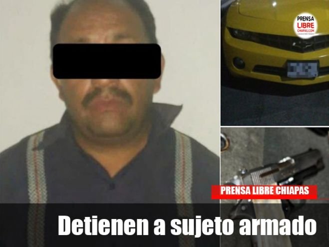 Detienen a sujeto armado
