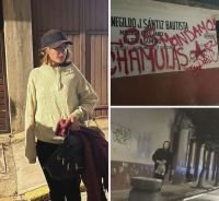 Detienen a extranjeros por vandalizar fachadas en San Cristóbal