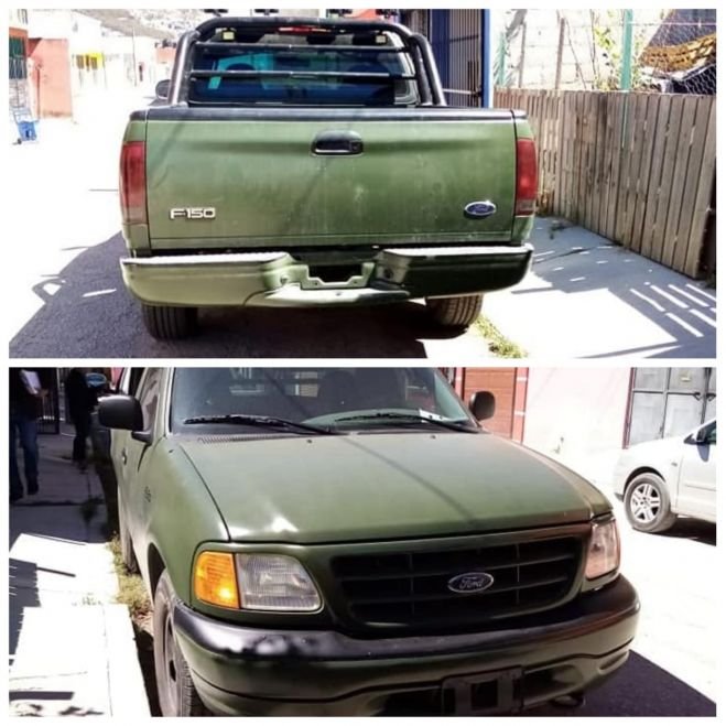 Abandonan camioneta con reporte de robo