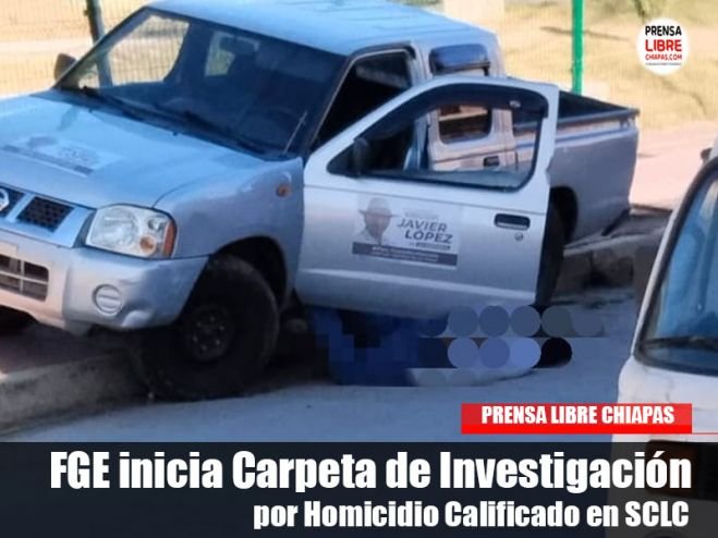 FGE inicia Carpeta de Investigación por Homicidio Calificado en SCLC