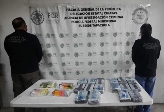 ASEGURA FGR 16 PAQUETES DE COCAÍNA EN UNA EMPRESA DE PAQUETERÍA EN CHIAPAS