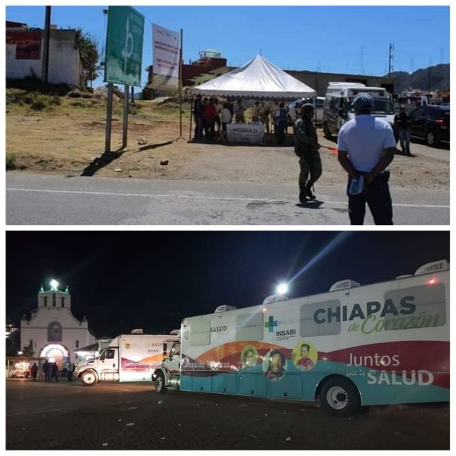 Instalan unidades de inspecci&oacute;n en entradas de San Crist&oacute;bal y Chamula ante contingencia del Covid 19 