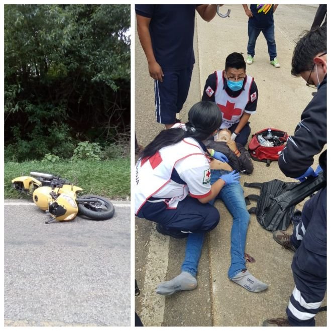 Muere motociclista al ser impactado por un auto fantasma