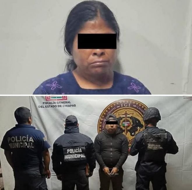 Grupo interinstitucional detiene a dos personas por posesión de narcóticos en San Juan Cancuc