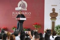 En el gobierno de la Nueva ERA, Juan Pablo est&aacute; con nosotros, &eacute;l no ha muerto, &eacute;l vive en nuestros corazones: Eduardo Ram&iacute;rez