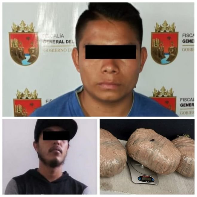Detienen a sujetos por posesi&oacute;n de marihuana y asalto en San Crist&oacute;bal 