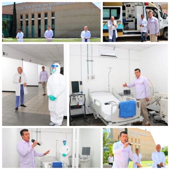 Recorre Rutilio Escand&oacute;n Cl&iacute;nica de Atenci&oacute;n Respiratoria para atender contingencia del COVID-19