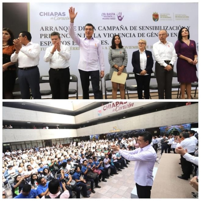 En Chiapas, cero tolerancia a la violencia contra ni&ntilde;as y mujeres: Rutilio Escand&oacute;n