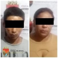 FGE detiene a "El Chacal" y a Rita Mar&iacute;a "N" por Robo con Violencia y Agravado
