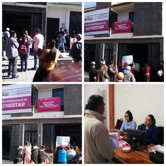 Desplazos del Rancho el Potrero se manifiestan en las oficinas de la Secretar&iacute;a de Bienestar en SC