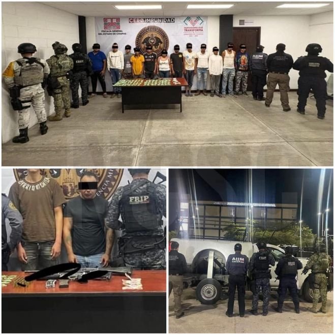 DETIENEN A 14 PERSONAS POR NARCOMENUDEO EN CINTALAPA Y SOLOSUCHIAPA 