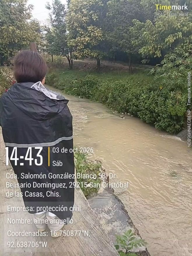 Protección Civil mantiene monitoreo preventivo de ríos y afluentes ante lluvias en San Cristóbal