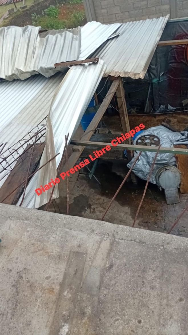 Frente fr&iacute;o 37 causa da&ntilde;os en viviendas de Chamula